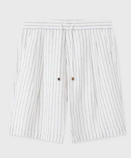 브루넬로 쿠치넬리 드로스트링 핀스트라이프 쇼츠 0919